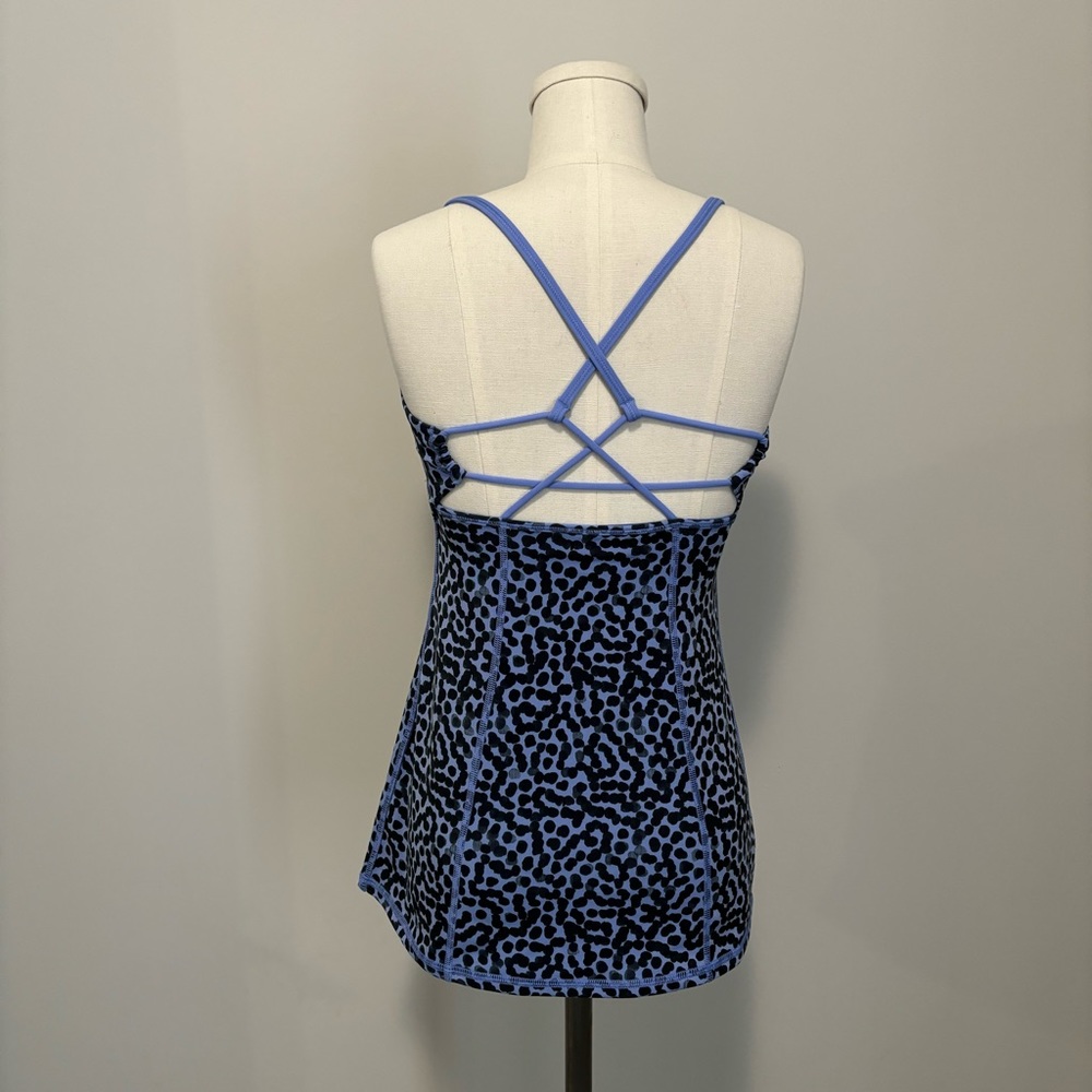 Lululemon Dancing Warrior Tank Ace Spot Lullaby Black Size 6 - Picture 10 of 15
